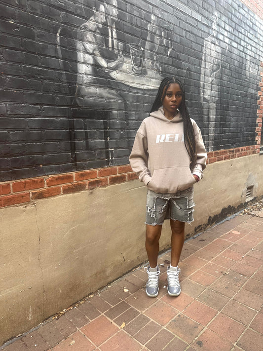 Grey “Rell” Rhinestone Hoodie